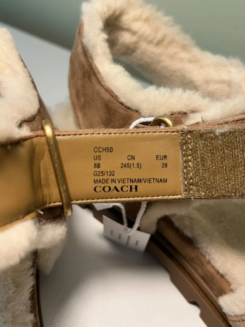 Coach Women's Brynn Shearling Sandal